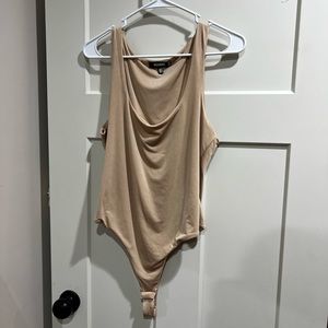 Missguided Sand Seam Free Scoop Neck Sleeveless Bodysuit